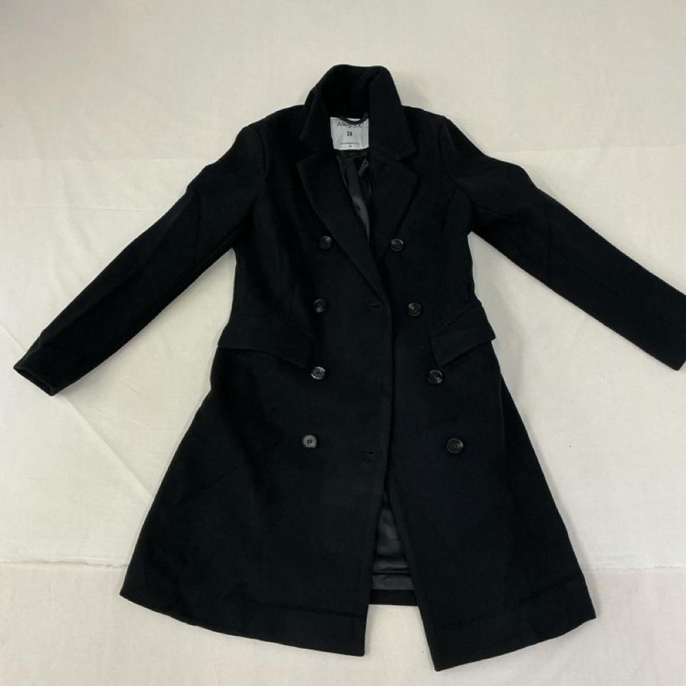 Black‎ double-breasted coat by Allegra K